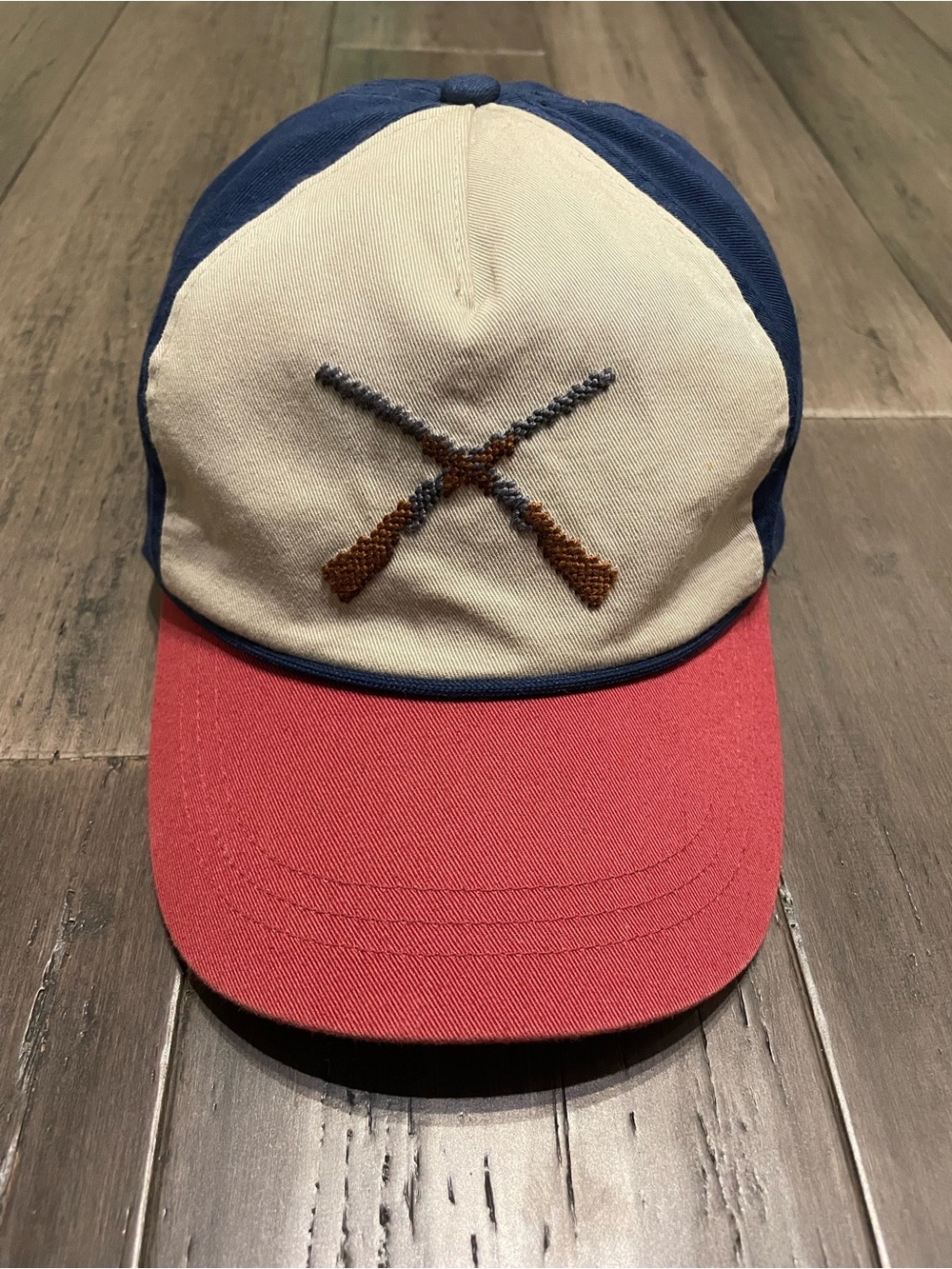Smathers & Branson Crossed Shotgun Snapback Hat Red White Blue Adjustable Cap
